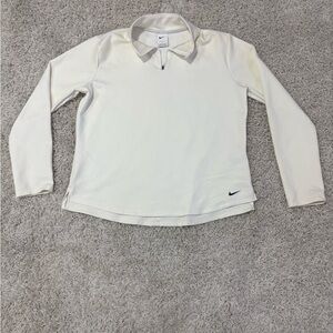 Nike White Therma-Fit Quarter Zip Top
